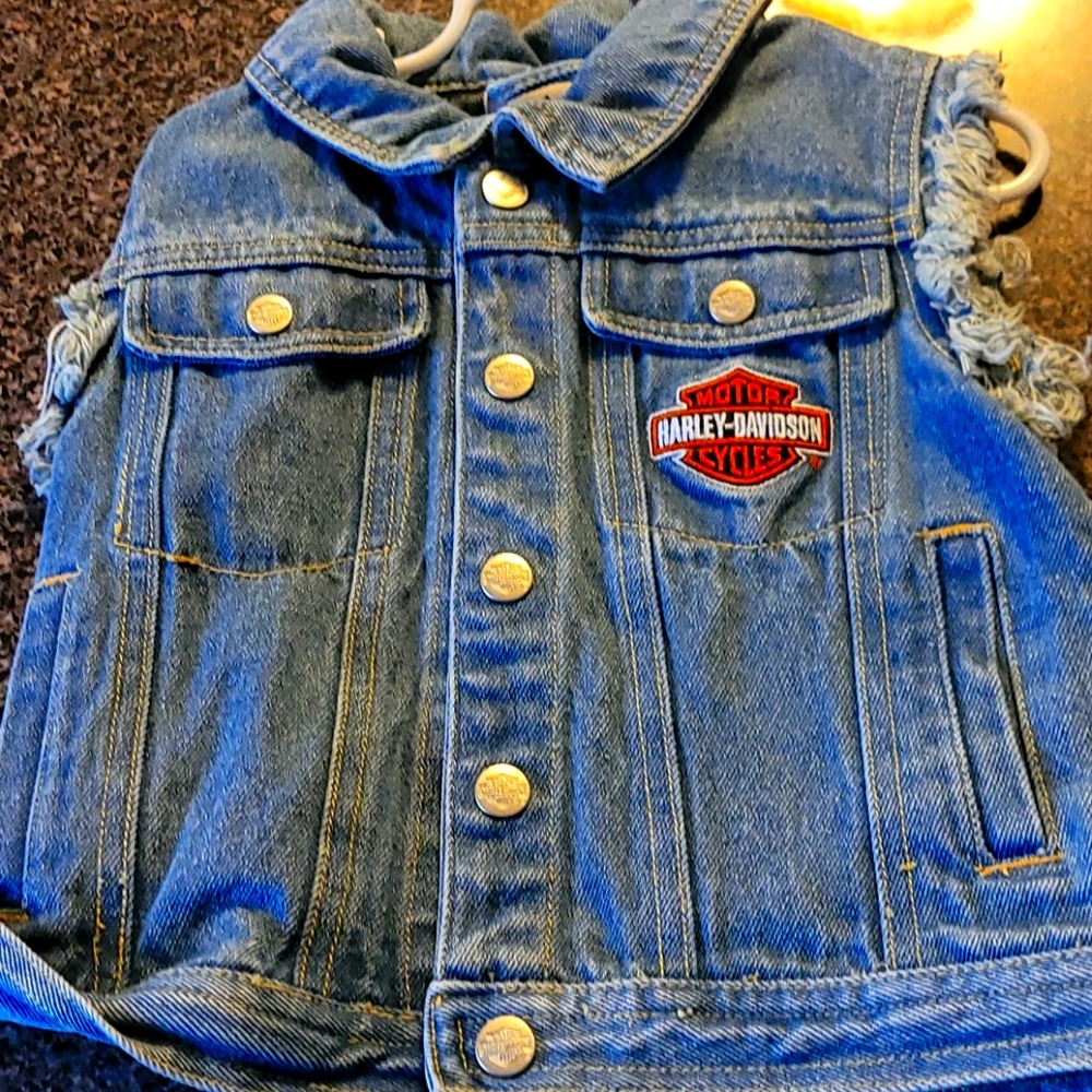 Rare toddler HD vest biker style